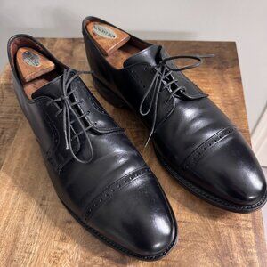Allen Edmonds Clifton Black Leather Cap Toe Brogue Dress Shoes sz 12D
